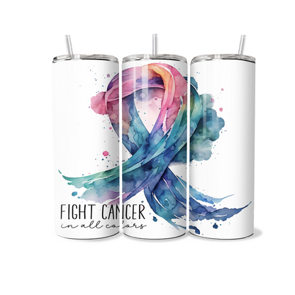Fight Cancer in All Colors- 20 oz Skinny Tumbler